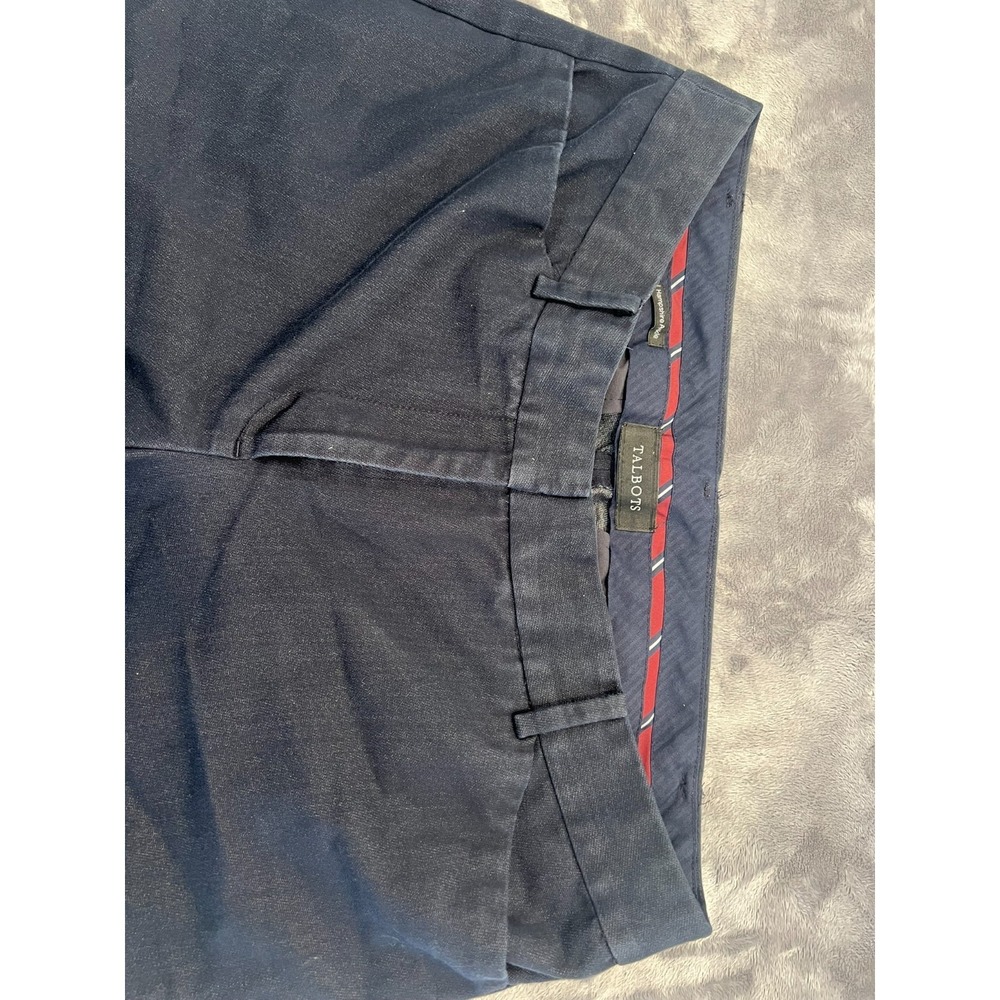 Talbots Hampshire Ankle Pants Womens Size 10 Navy Blue Stretch Career Work Pants - Picture 7 of 11
